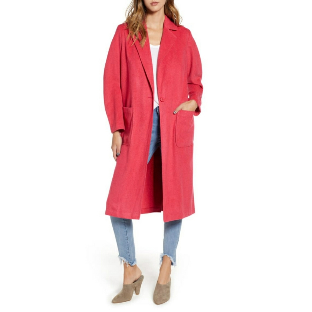 New Leith Single Button Relax Pink Long Jacket - image 1